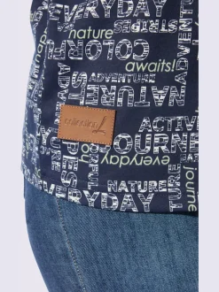 T-shirt imprimé avec encolure ronde et mancherons décontractés