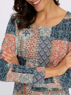 T-shirt imprimé 50% coton et 50% modal