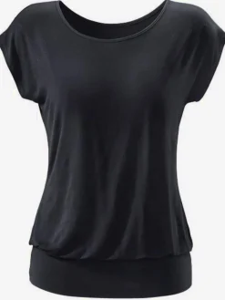 T-shirt large à col rond avec ceinture à l'ourlet