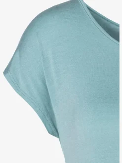 T-shirt large à col rond avec ceinture à l'ourlet