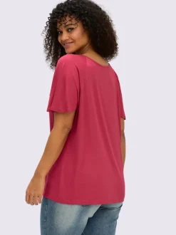 T-shirt large encolure ronde