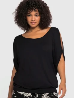 T-shirt large encolure ronde