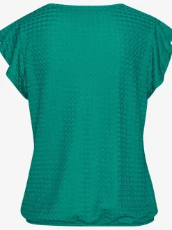 T-shirt Lascana à manches chauve-souris en polyester structuré recyclé