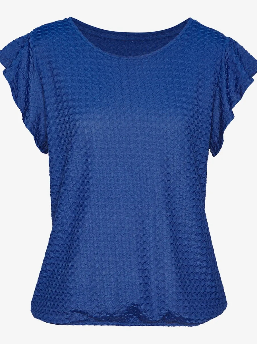 T-shirt Lascana à manches chauve-souris en polyester structuré recyclé