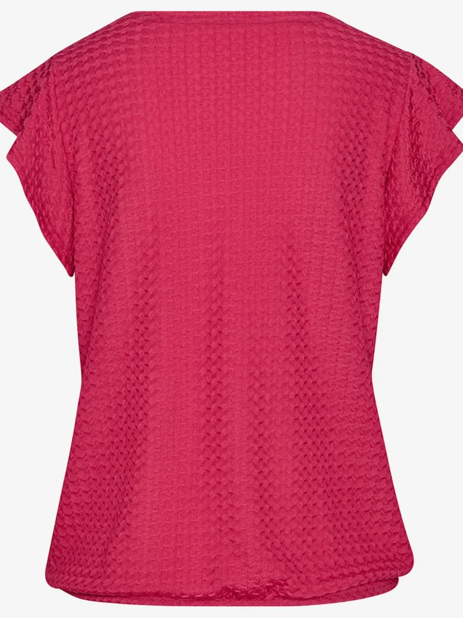 T-shirt Lascana à manches chauve-souris en polyester structuré recyclé