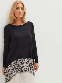 T-shirt long coupe décontractée