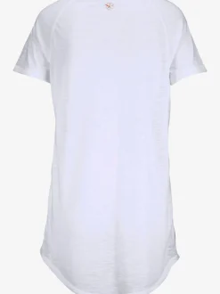 T-shirt long encolure ronde avec manches raglan et logo imprimé