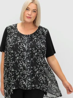 T-shirt look superposé féminin