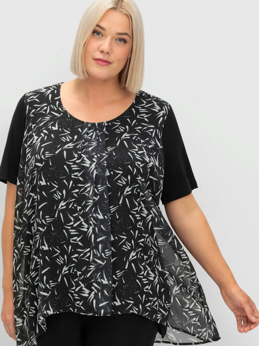 T-shirt look superposé féminin