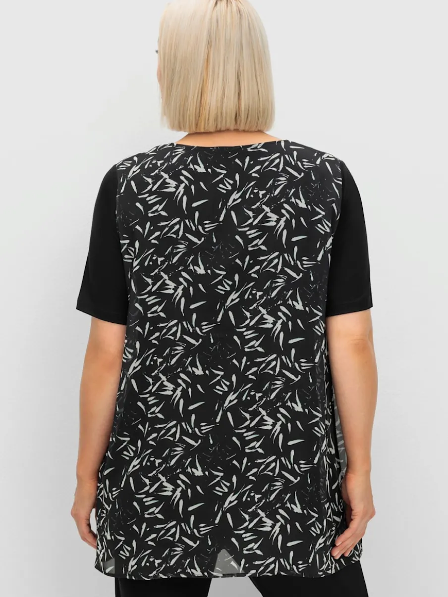 T-shirt look superposé féminin