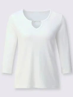 T-shirt à manches 3/4 avec chaîne décorative brillante