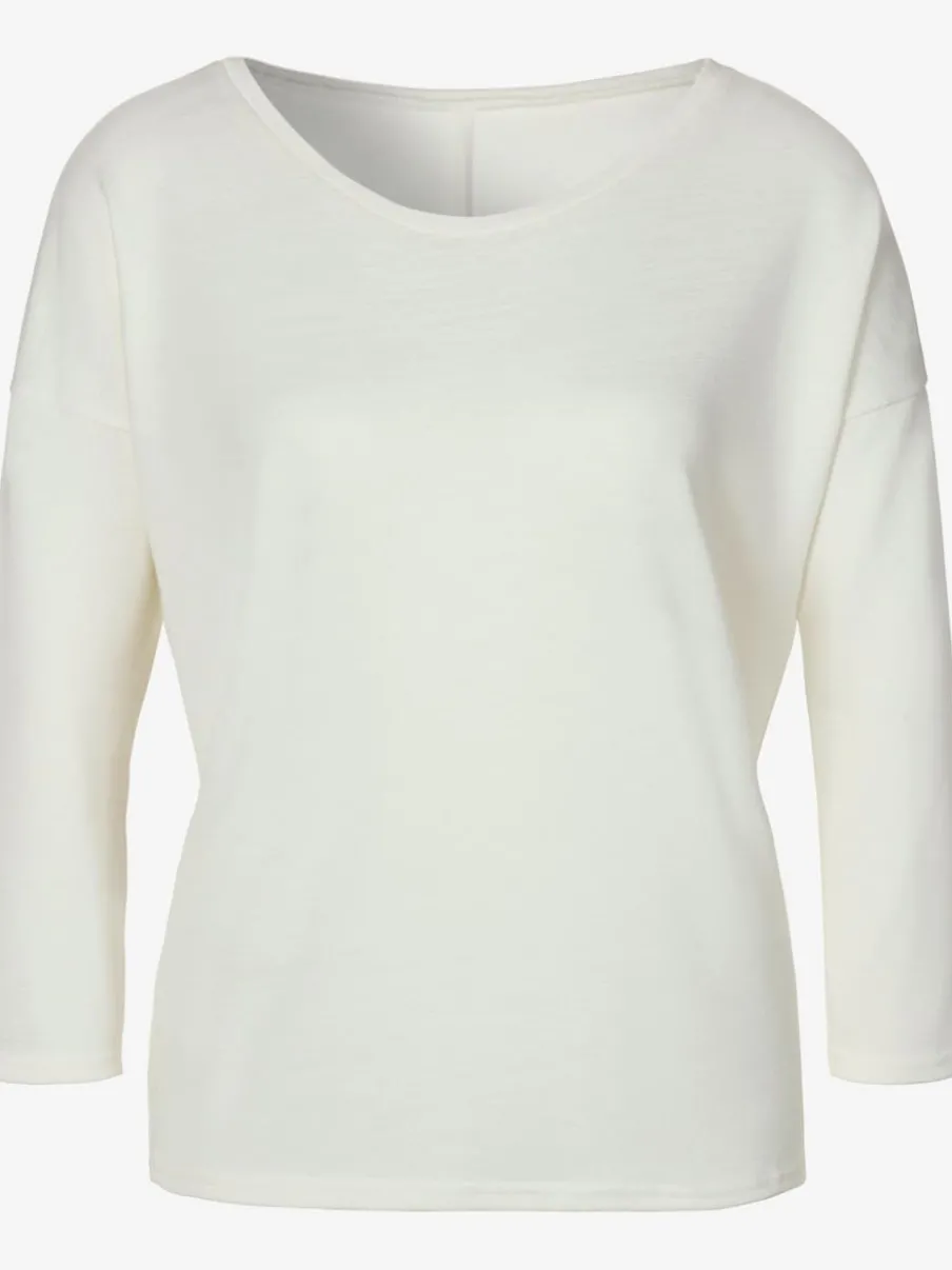 T-shirt à manches 3/4 avec coupe décontractée en tricot doux