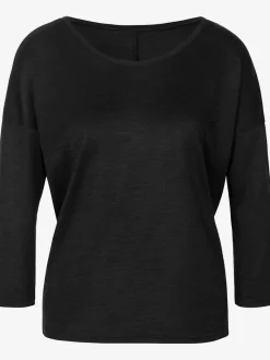 T-shirt à manches 3/4 avec coupe décontractée en tricot doux