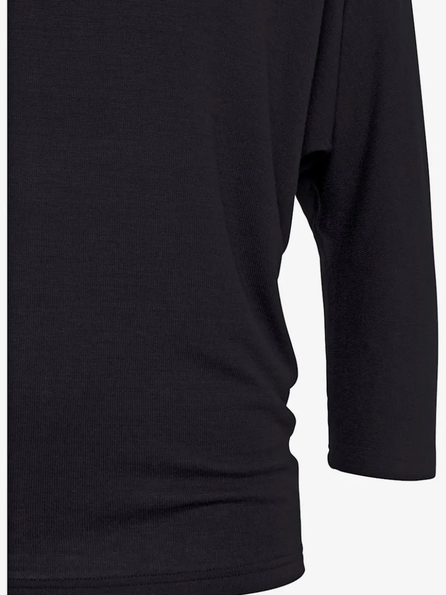 T-shirt à manches 3/4 avec emmanchures chauve-souris en tricot léger