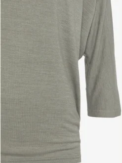T-shirt à manches 3/4 avec emmanchures chauve-souris en tricot léger