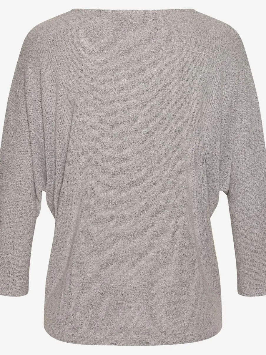 T-shirt à manches 3/4 avec strass au niveau encolure