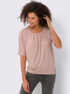 T-shirt manches chauve-souris en viscose douce fluide
