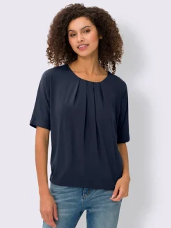T-shirt manches chauve-souris en viscose douce fluide