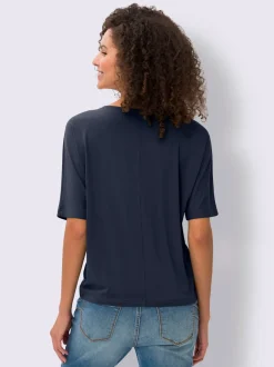 T-shirt manches chauve-souris en viscose douce fluide