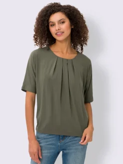 T-shirt manches chauve-souris en viscose douce fluide
