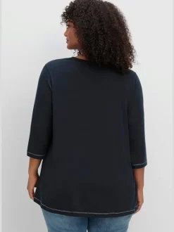T-shirt à manches 3/4 coupe évasée