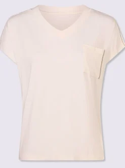 T-shirt à manches courtes avec application de perles décoratives