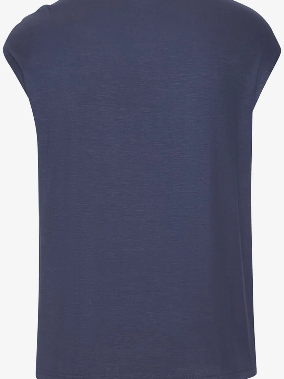 T-shirt à manches courtes avec boucle décorative dorée sur l'épaule