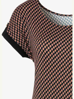 T-shirt à manches courtes avec col rond et bordure unie
