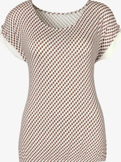 T-shirt à manches courtes avec col rond et bordure unie