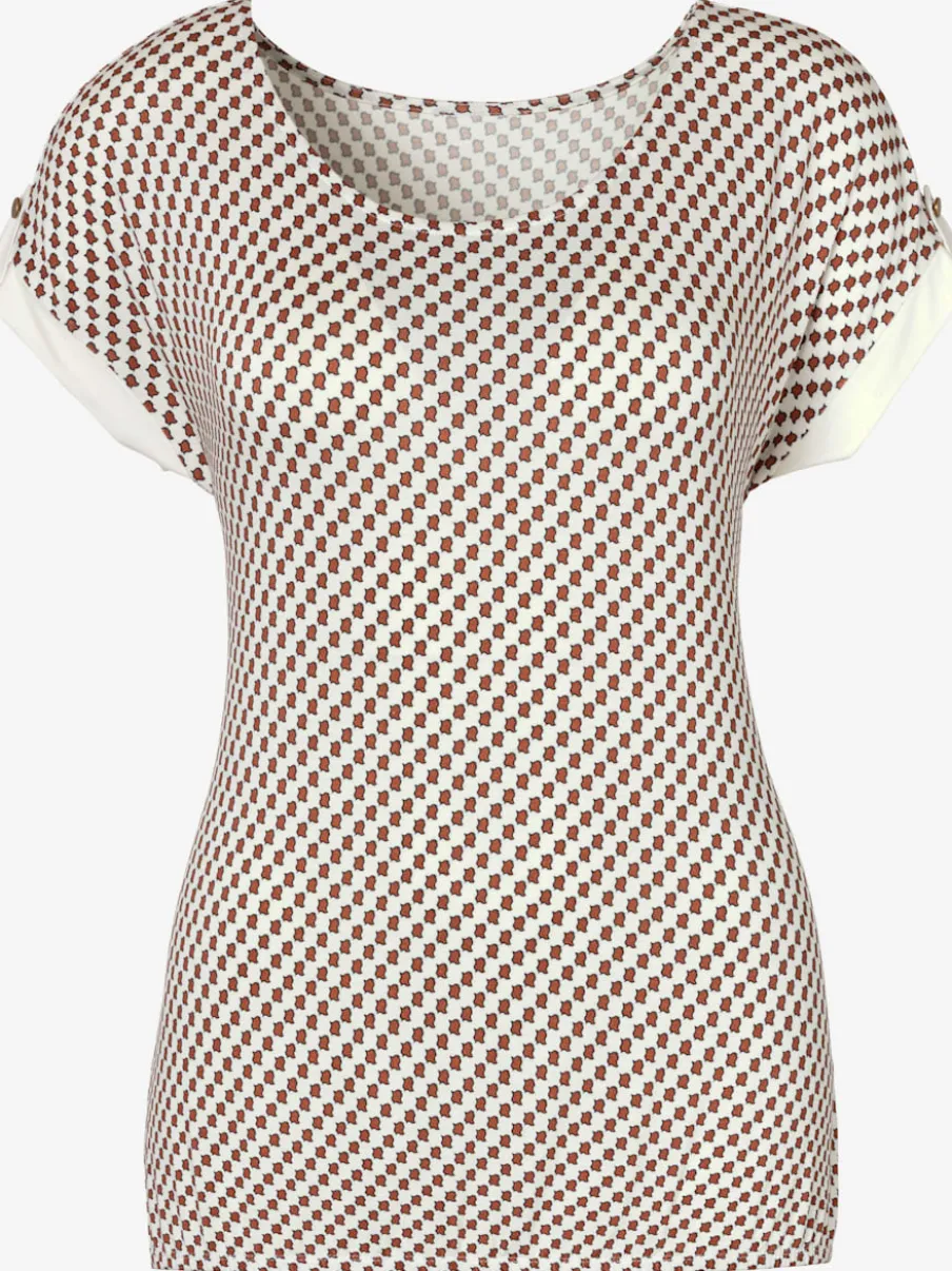 T-shirt à manches courtes avec col rond et bordure unie