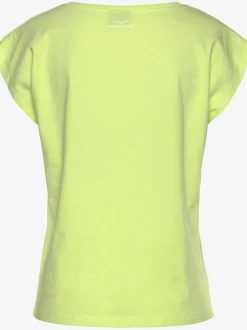 T-shirt à manches courtes avec col rond et logo brillant
