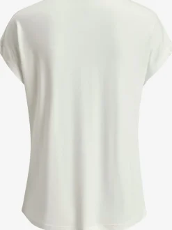 T-shirt à manches courtes avec dentelle délicate à l'encolure en v