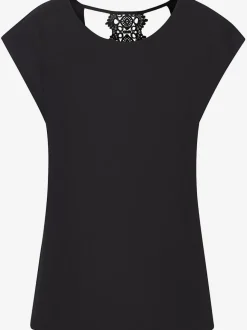 T-shirt à manches courtes avec encolure ronde et détail au dos
