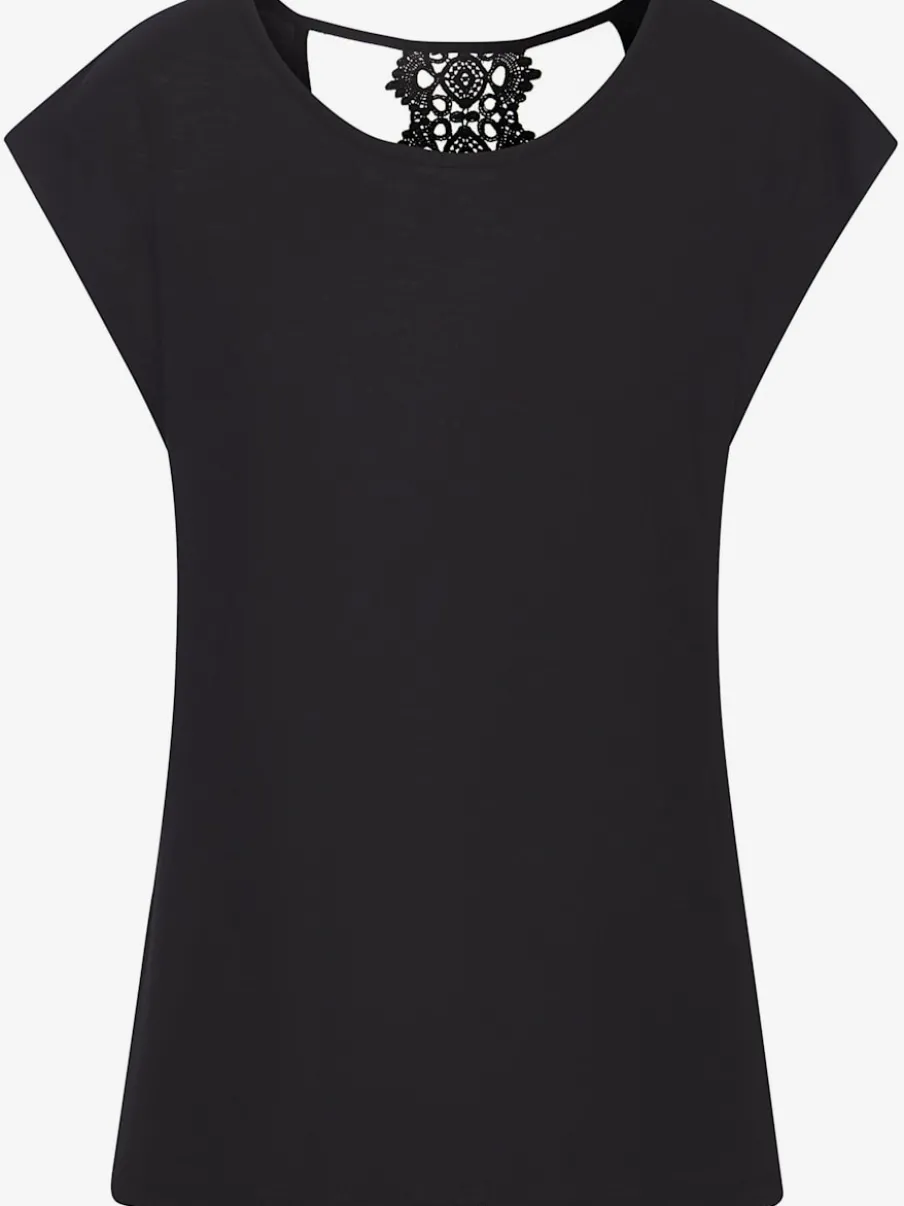 T-shirt à manches courtes avec encolure ronde et détail au dos