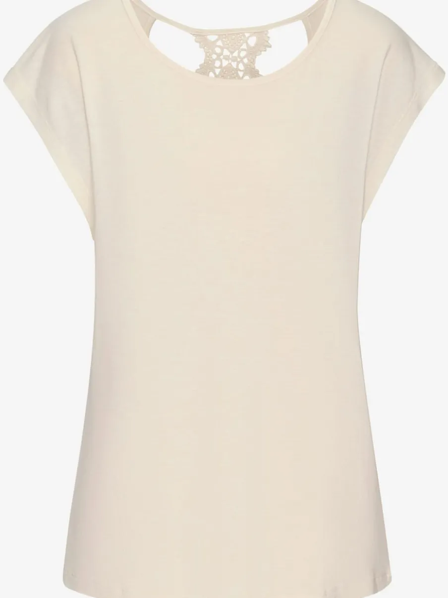 T-shirt à manches courtes avec encolure ronde et détail au dos