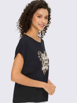 T-shirt à manches courtes avec effet 3D et inscription
