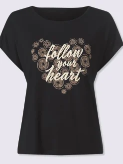T-shirt à manches courtes avec effet 3D et inscription