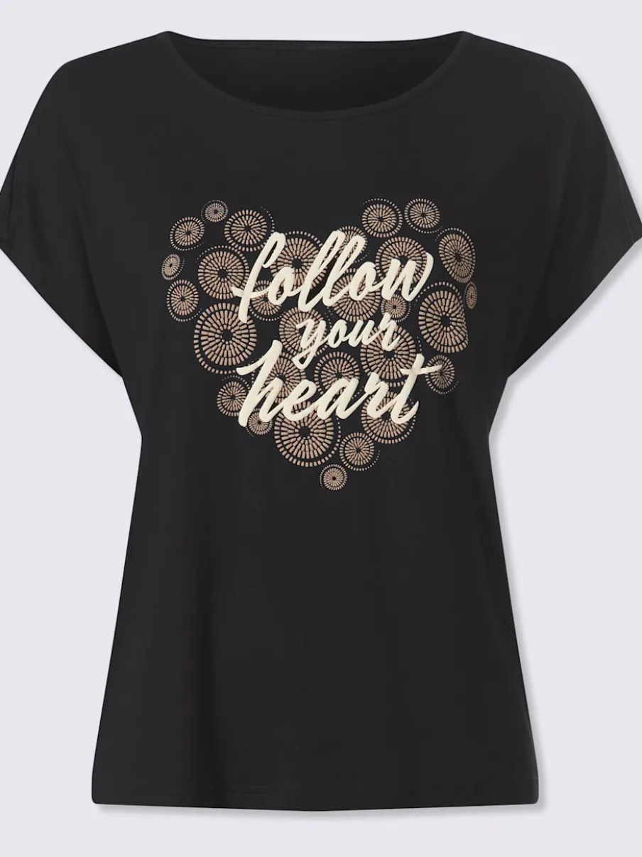 T-shirt à manches courtes avec effet 3D et inscription