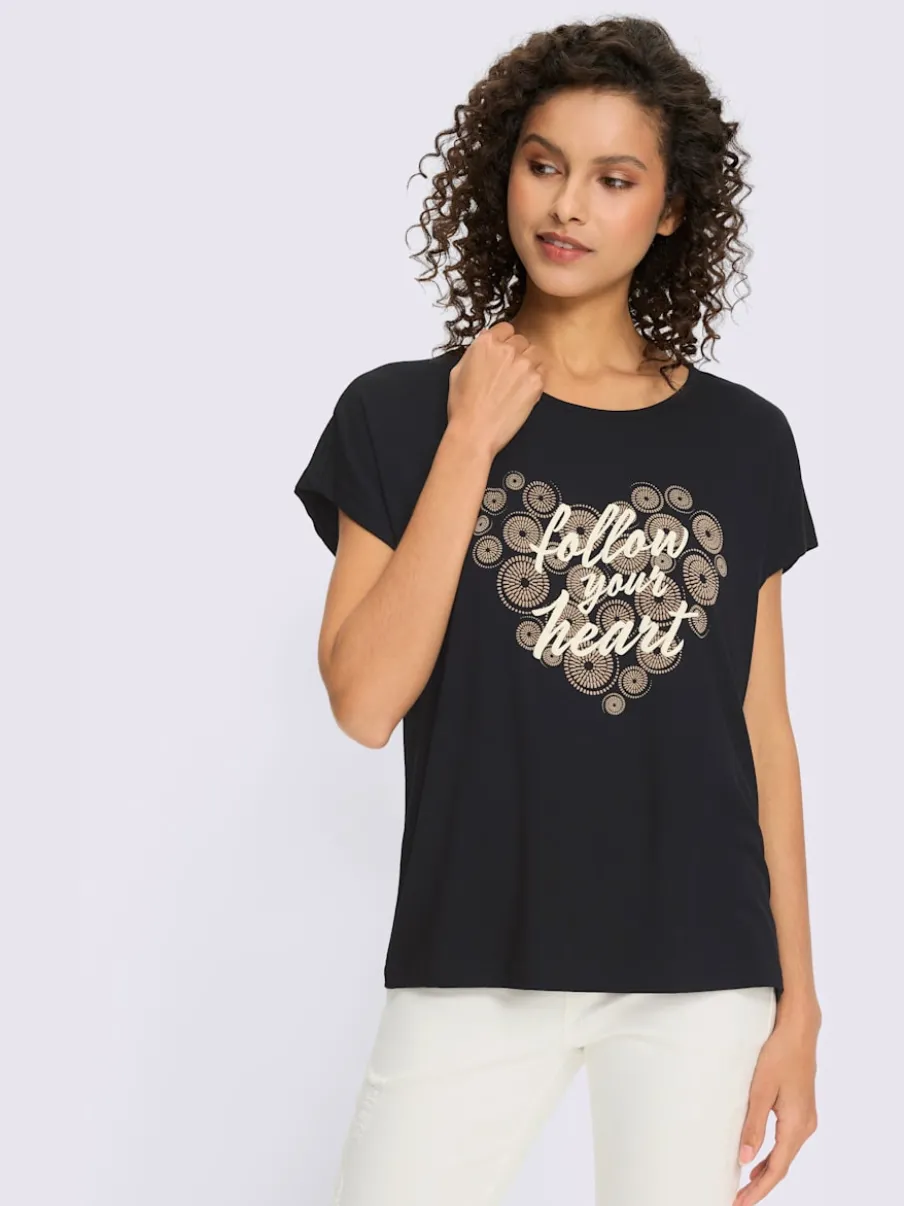 T-shirt à manches courtes avec effet 3D et inscription
