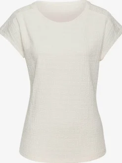 T-shirt à manches courtes avec empiècement crochet aux épaules