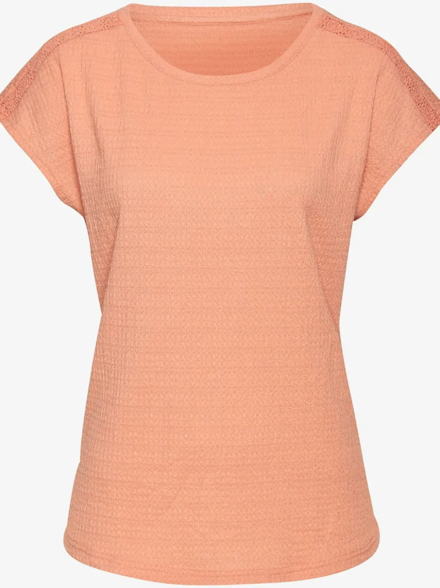 T-shirt à manches courtes avec empiècement crochet aux épaules