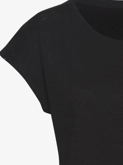 T-shirt à manches courtes avec empiècement crochet aux épaules