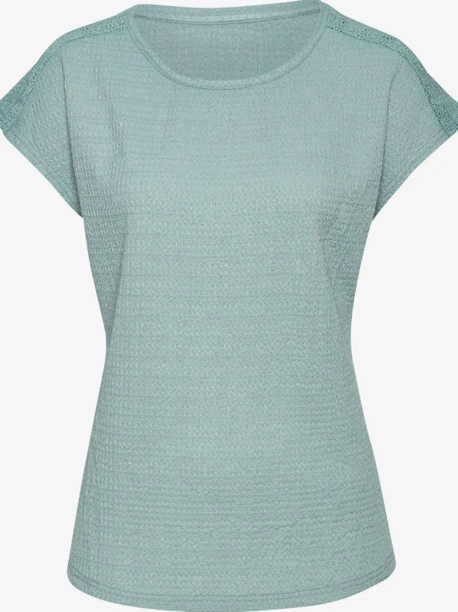 T-shirt à manches courtes avec empiècement crochet aux épaules
