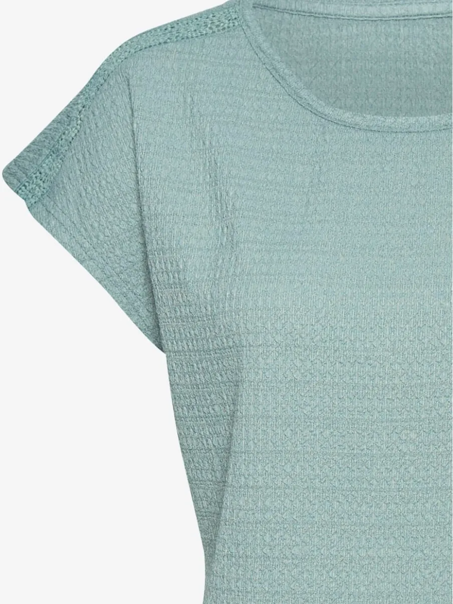 T-shirt à manches courtes avec empiècement crochet aux épaules