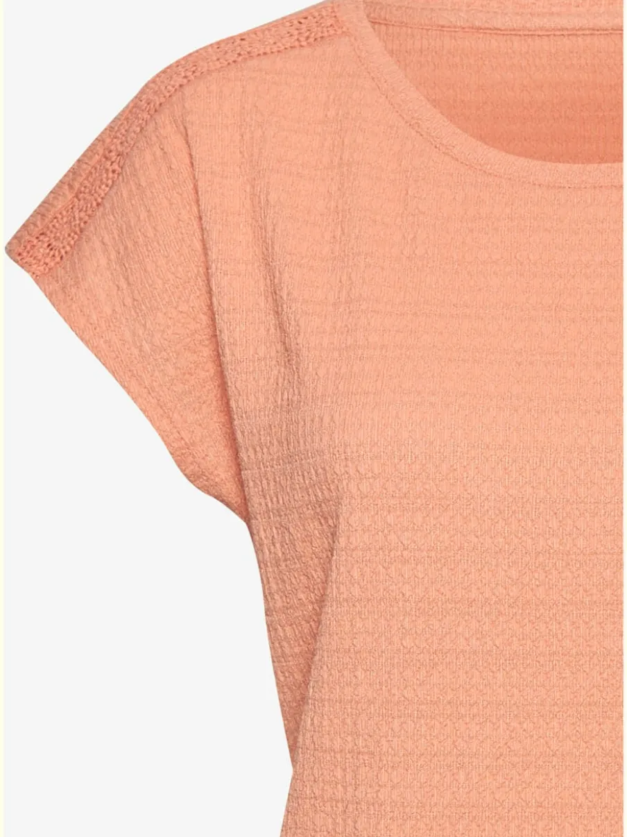 T-shirt à manches courtes avec empiècement crochet aux épaules