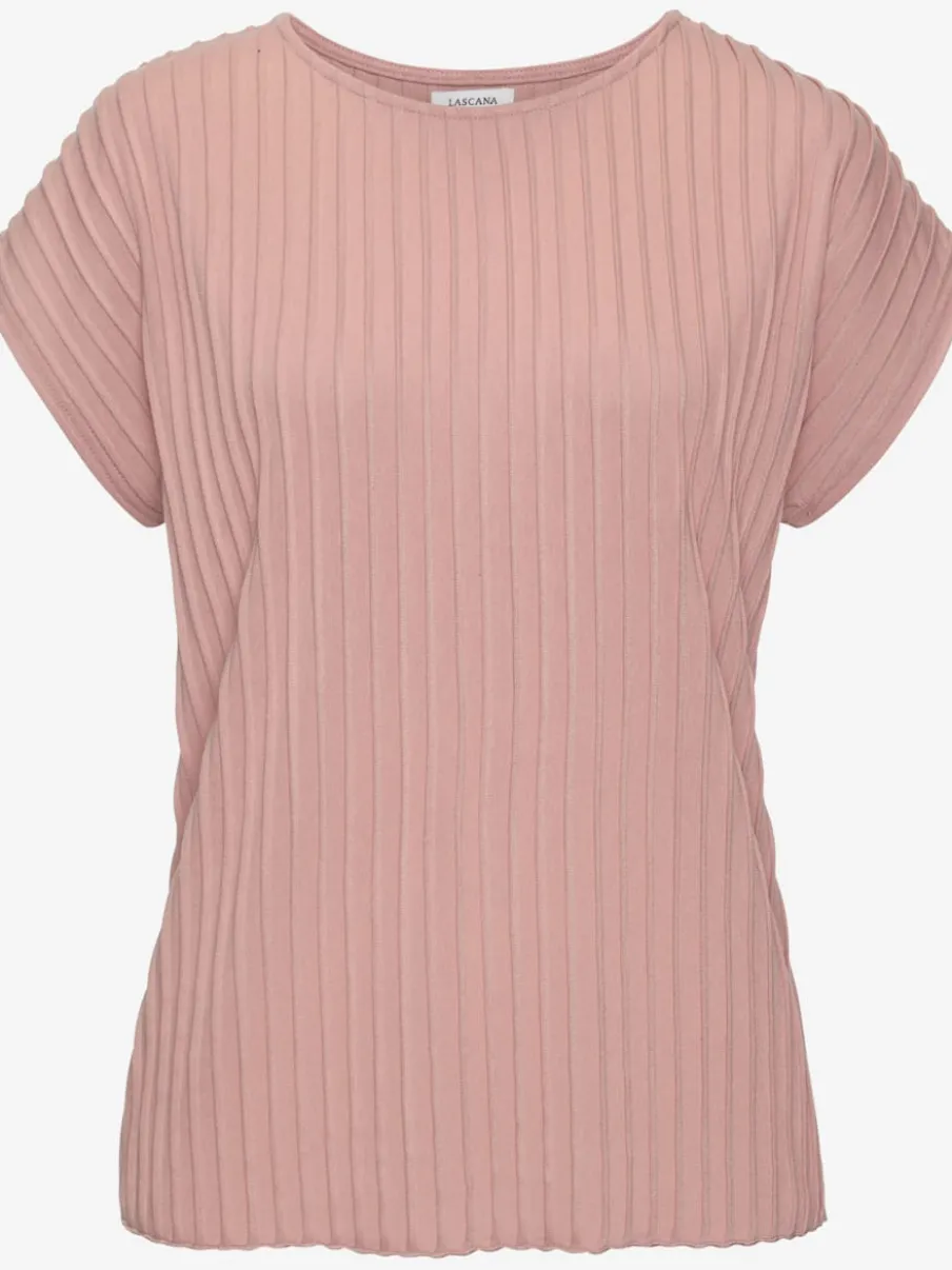 T-shirt à manches courtes avec encolure ronde et ourlet droit