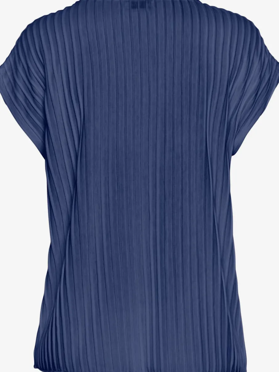 T-shirt à manches courtes avec encolure ronde et ourlet droit