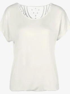 T-shirt à manches courtes avec empiècement crochet doux au dos