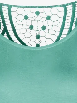 T-shirt à manches courtes avec empiècement crochet doux au dos