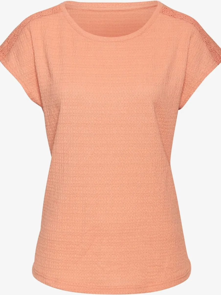 T-shirt à manches courtes avec empiècement crochet aux épaules